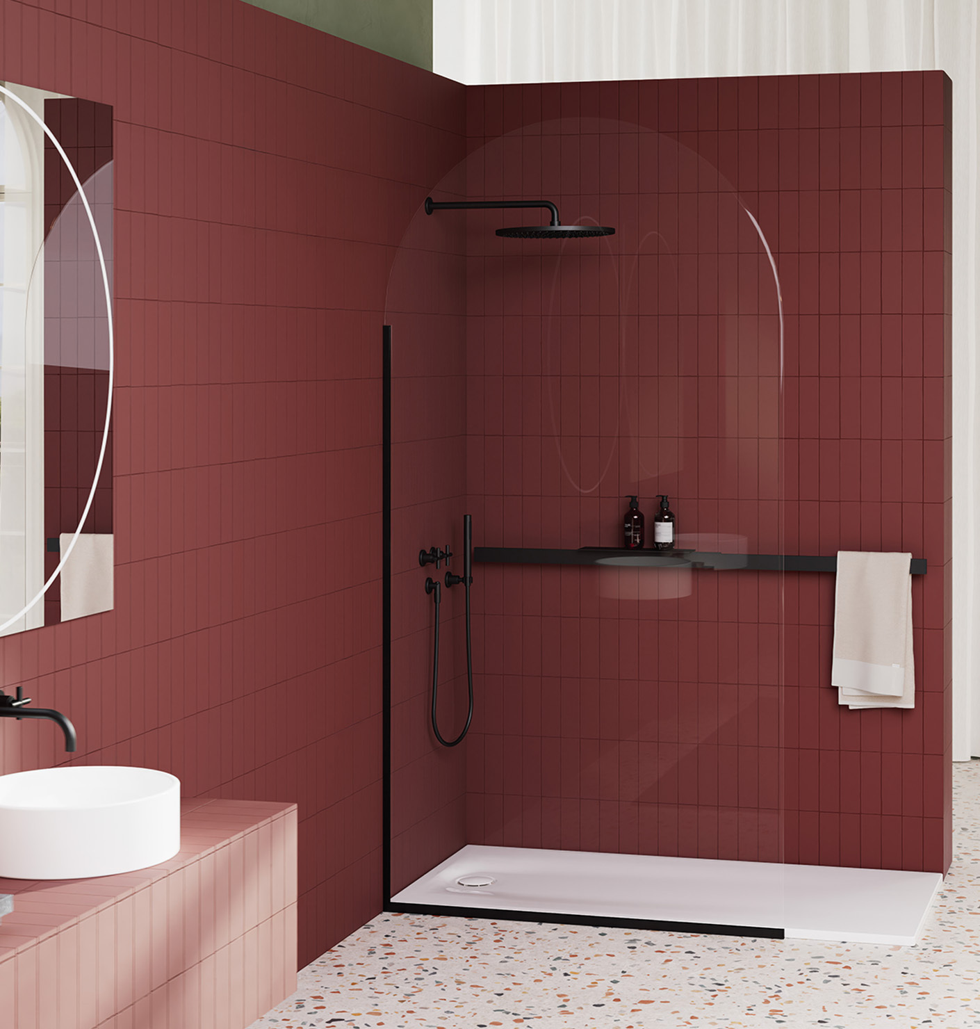 The elegant bathroom