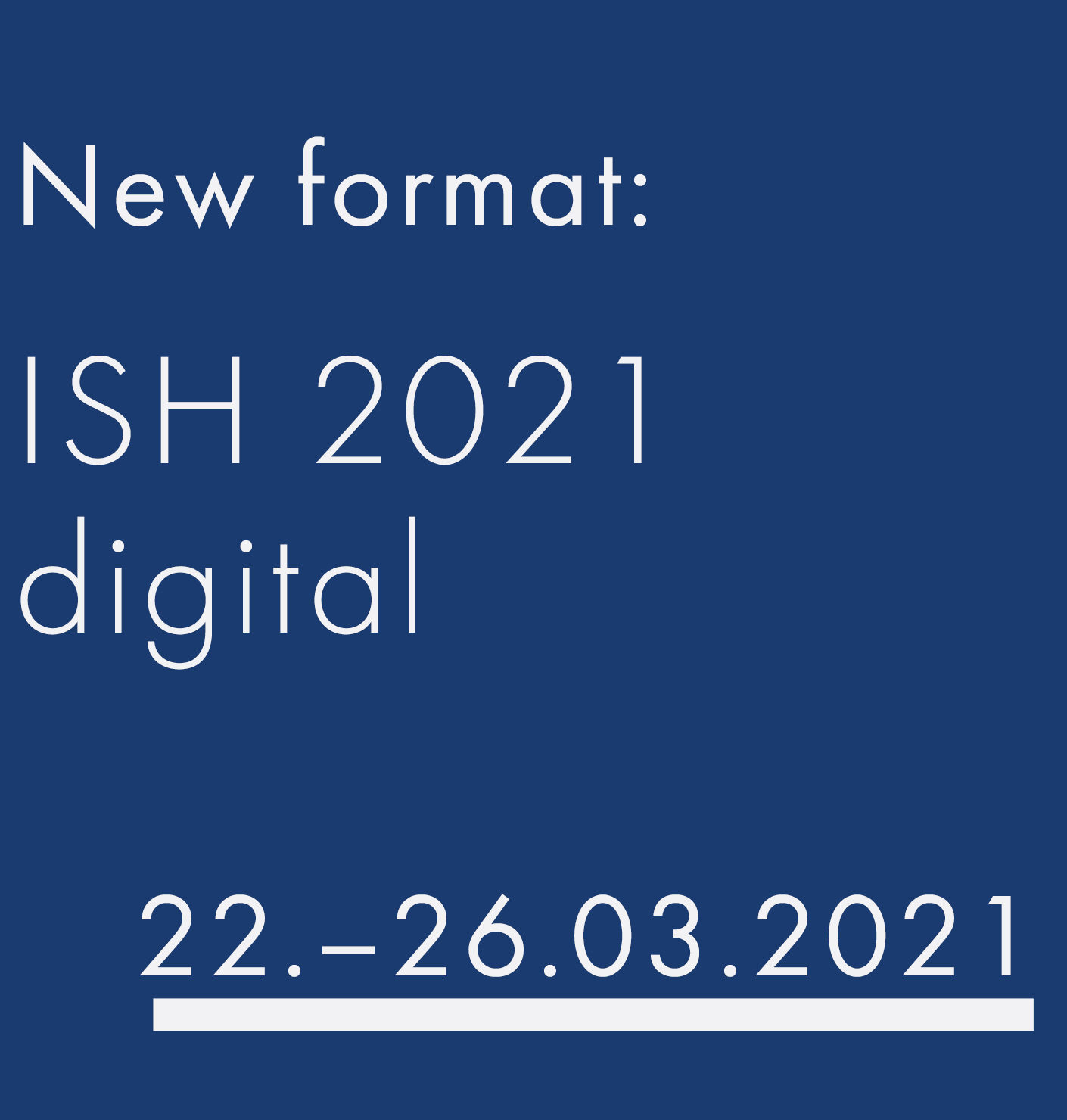 ISH 2021 wird digital
