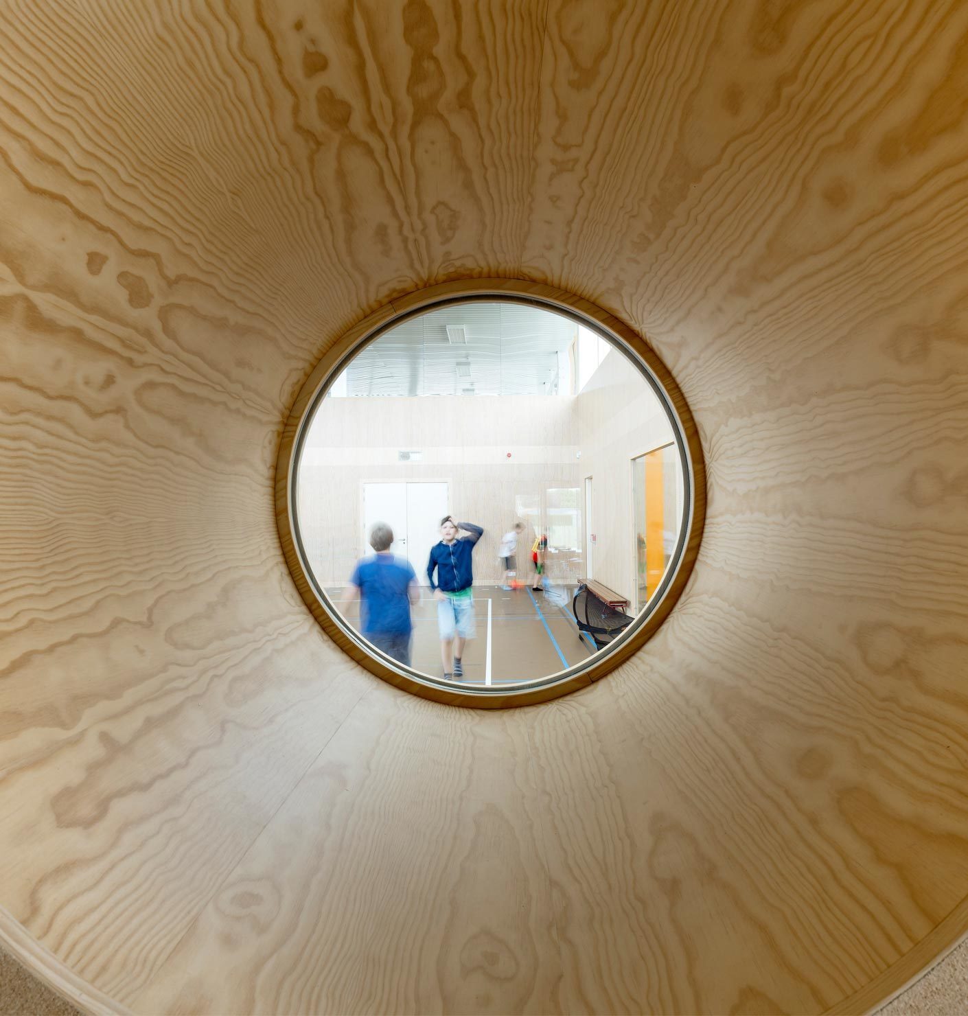 The end of the school corridor