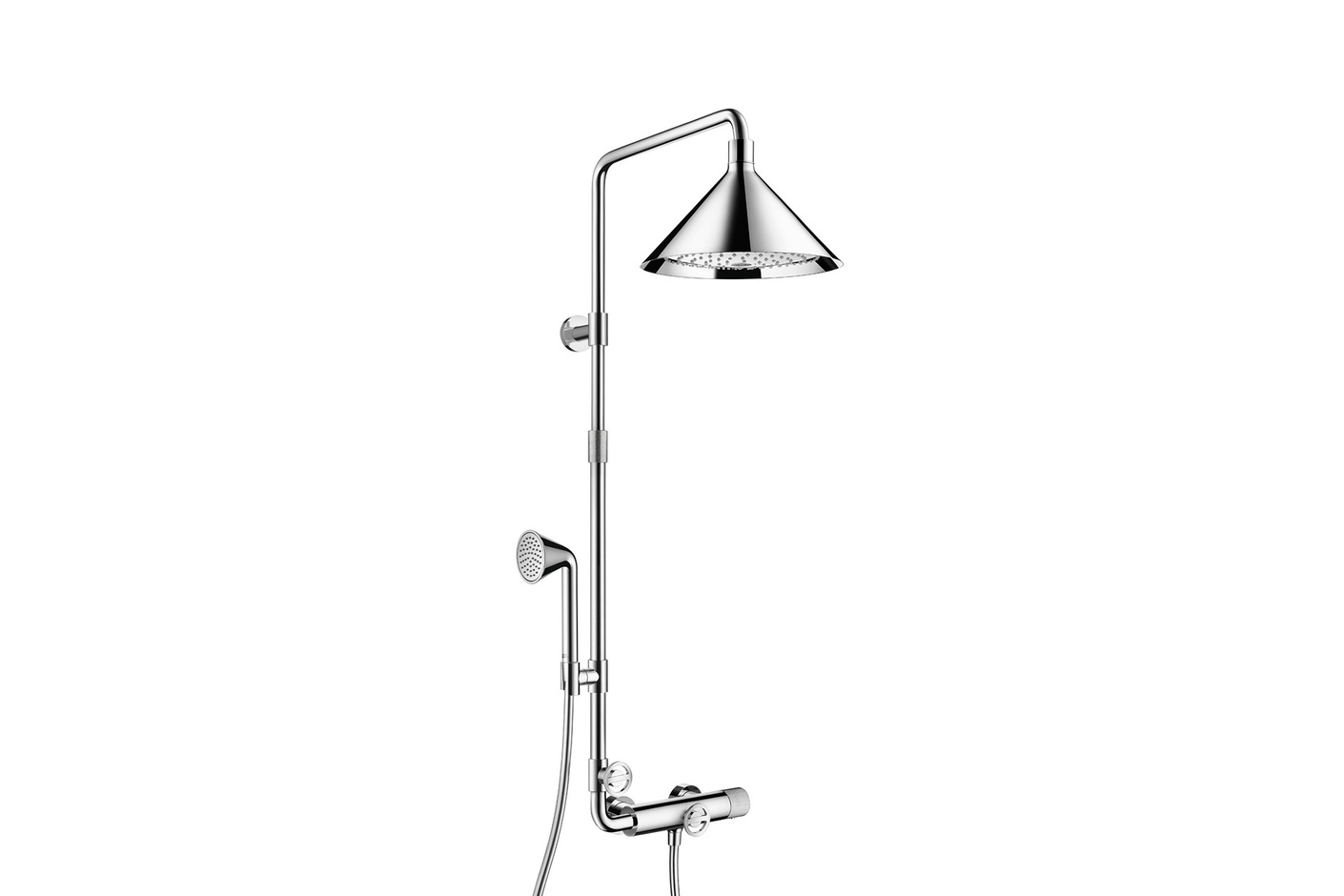 AXOR Showerpipe with thermostatic mixer and overhead shower 240 1jet