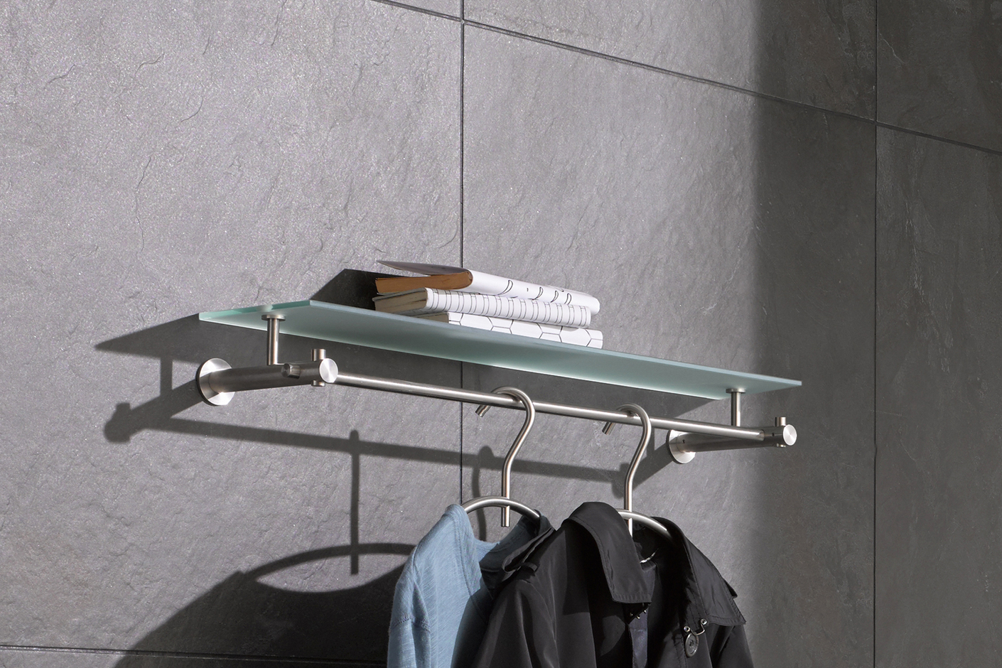 Wandgarderobe mit Glasablage G4-600G