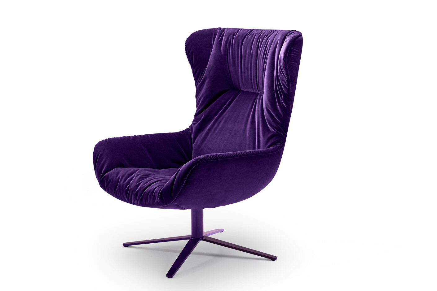 Leya wingback chair with x-base frame