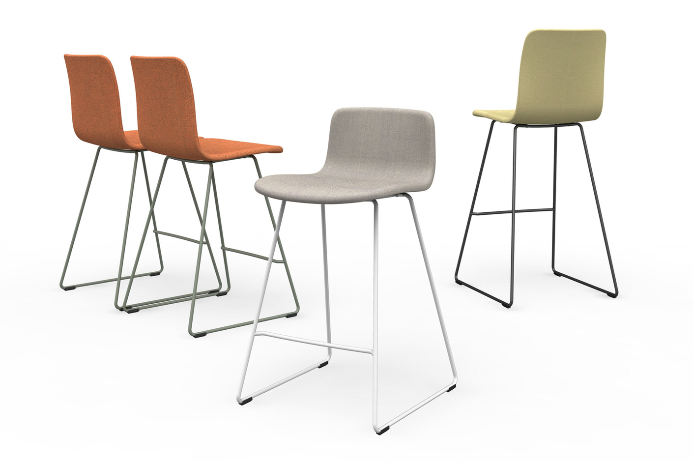 Sola bar stool with sled base