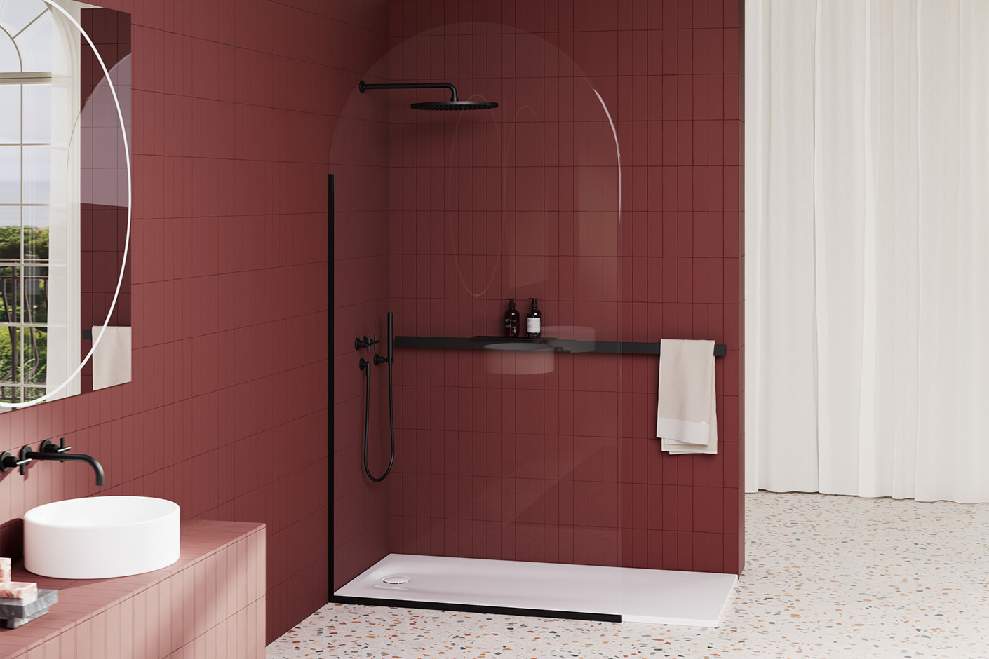 The elegant bathroom