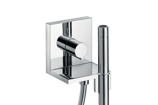 AXOR ShowerCollection Handbrausemodul 120/120 Square, mit Stabhandbrause 2jet, Unterputz  von  AXOR