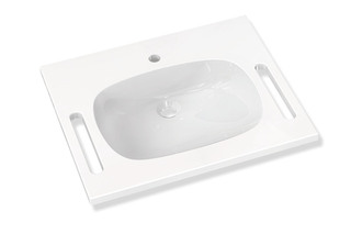 Waschtisch für Einlocharmatur vorgerichtet  von  HEWI