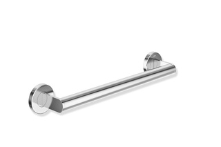 Rail with sideways adjustable vertical support bar and shower head holder chrome  by  HEWI