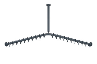 Shower curtain rail with ceiling support  by  HEWI