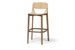 Leaf bar stool with back rest  by  TON