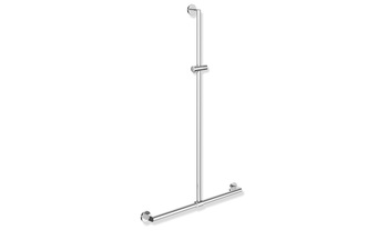 Duschhandlauf mit verschiebbarer Brausehalterstange verchromt