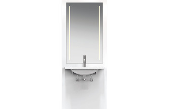 Waschtisch-Modul Weiß, Waschtisch M40.11.501, LED-Lichtspiegel