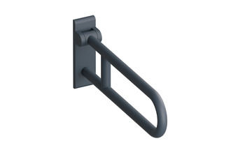 Hinged support rail, rotatable