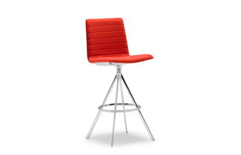Flex stool with swivel base high back