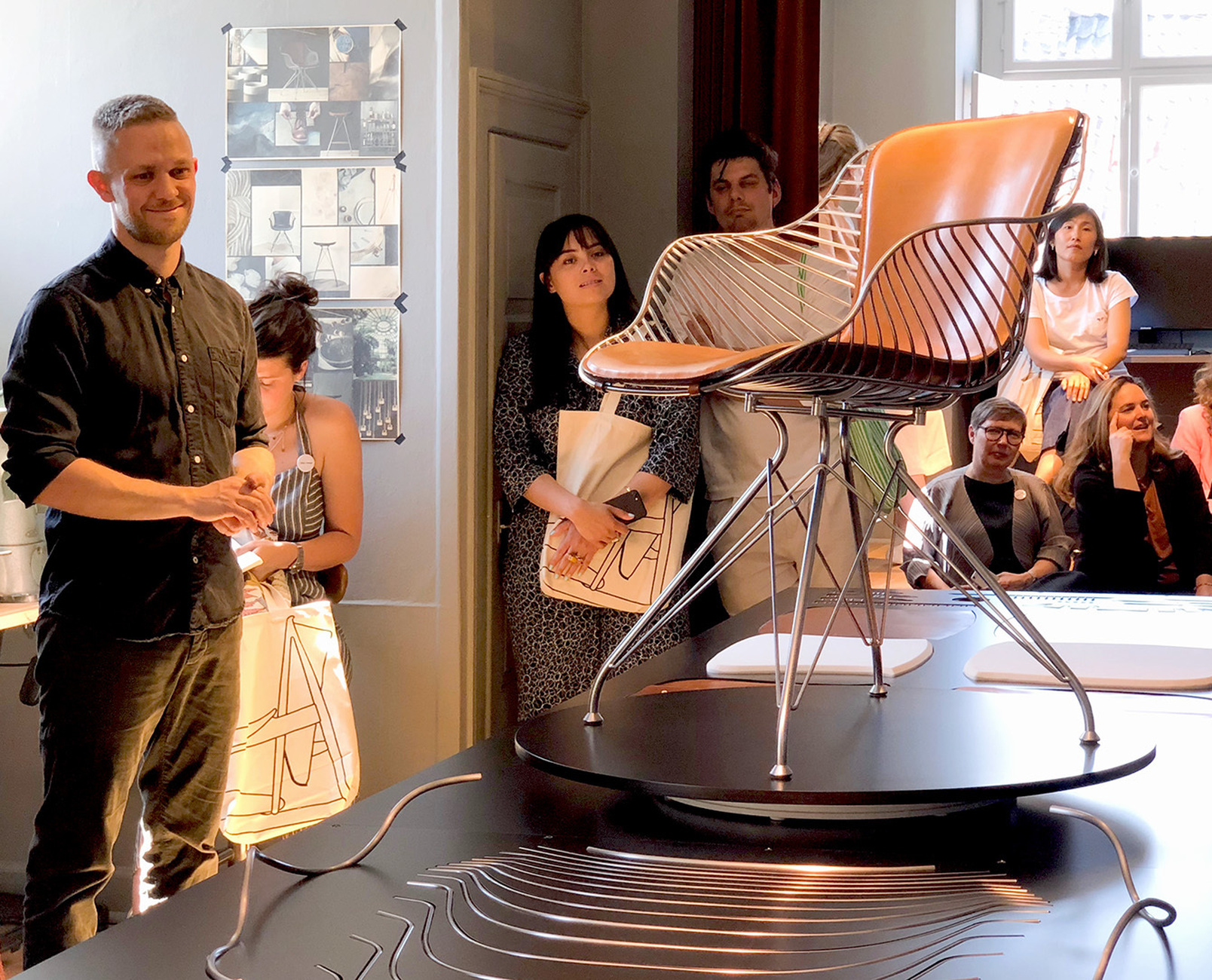 Christian Dyrman leads through the studio of Overgaard&Dyrman